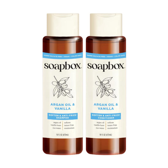 Argan Oil & Vanilla Anti-Frizz Shampoo + Conditioner Set banner